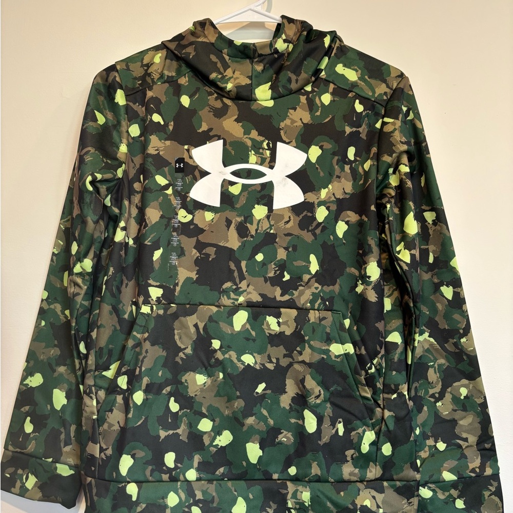 Under Armour Green Camo Kids Hoodie